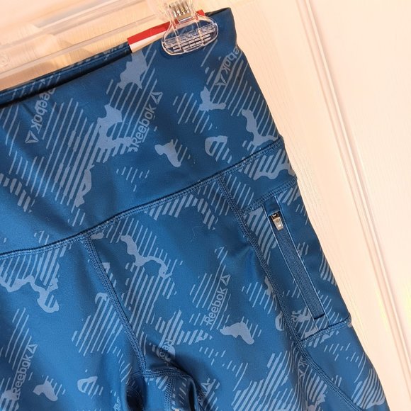 Reebok NWT Blue Athleisure Cropped Athletic Leggings Yoga Pants Women's Size S - Picture 5 of 14